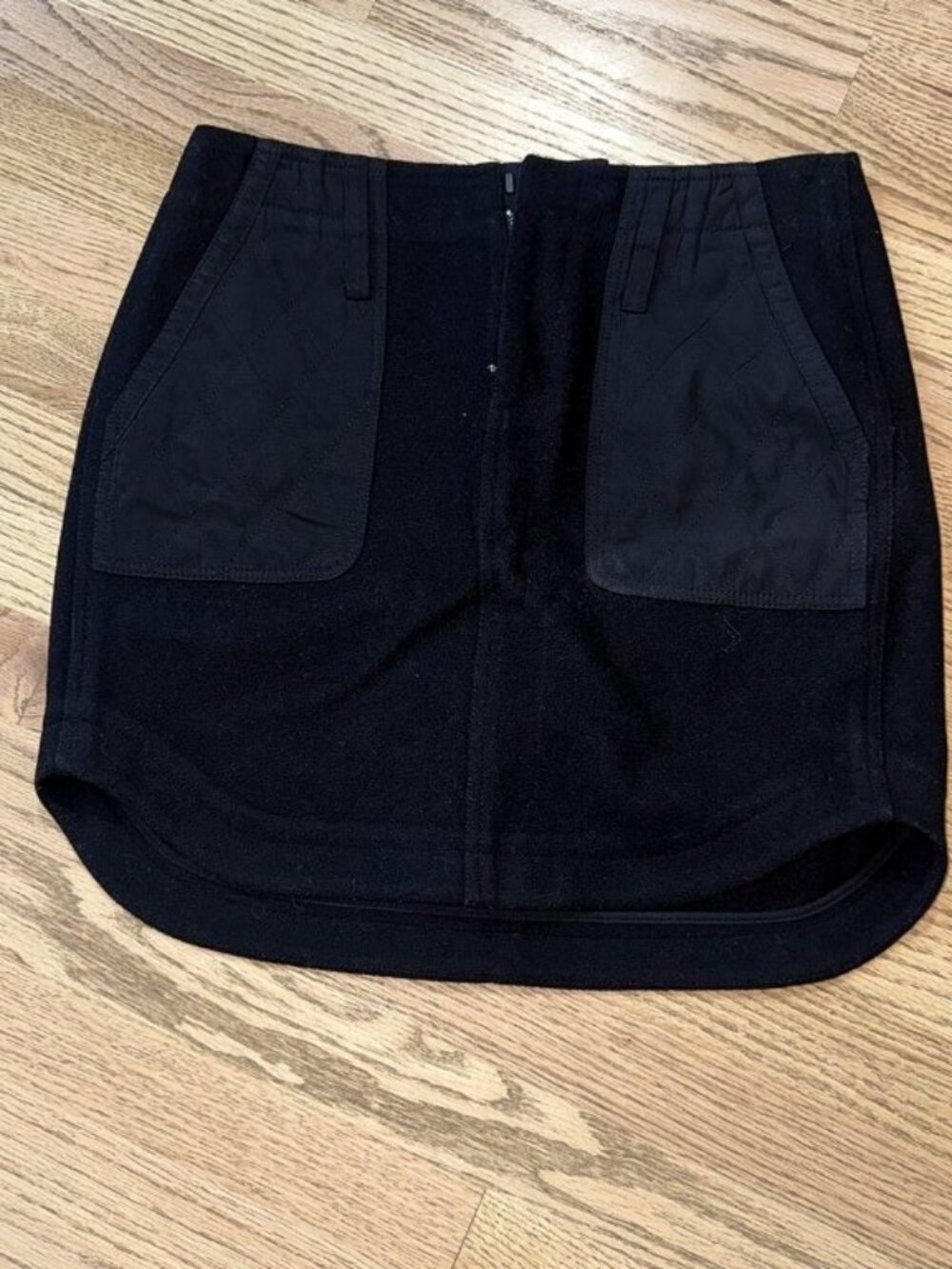 Madewell Black Mini Skirt with Quilted Pockets Size 6